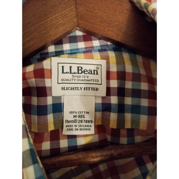 VTG L.L. Bean Men's Long Sleeve Casual Button Down Shirt Plaid RN#71341 SZ M - Picture 3 of 7
